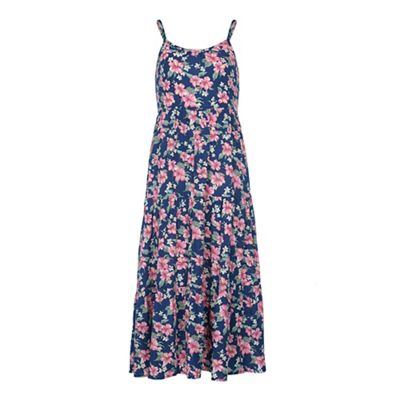 Yumi Girl Blue Ditsy Floral Print Maxi Dress